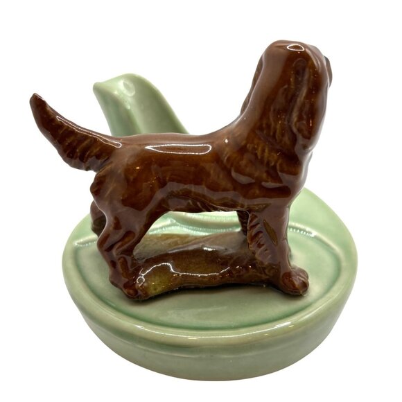 Vintage WADE England Irish Red Setter Ornamental Dog Figurine Tobacco Pipe Rest - Picture 4 of 7